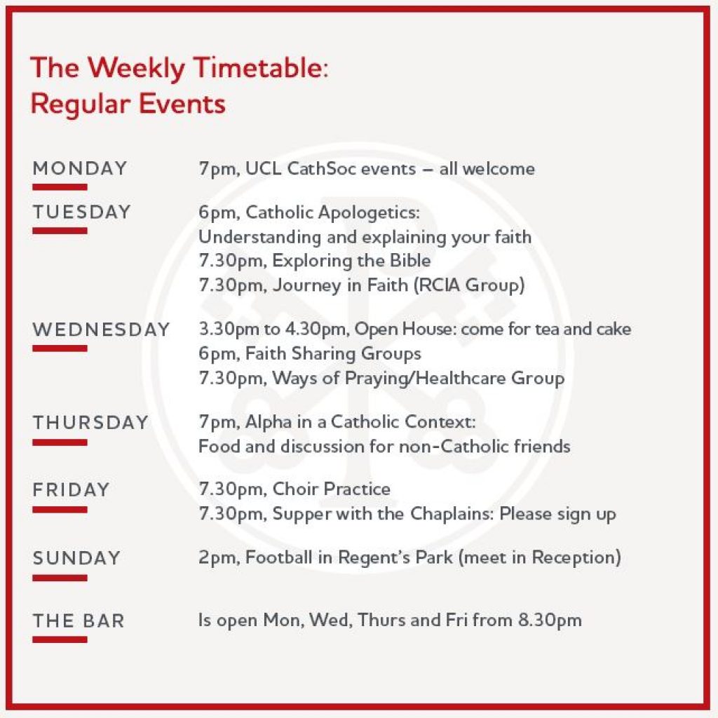 First Semester Programme at Newman House: Part 1