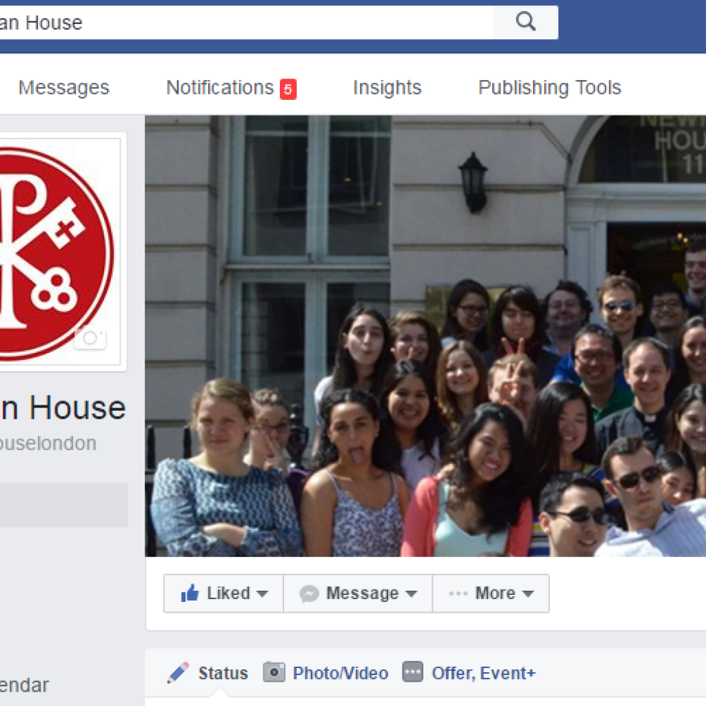 The Newman House Facebook Page