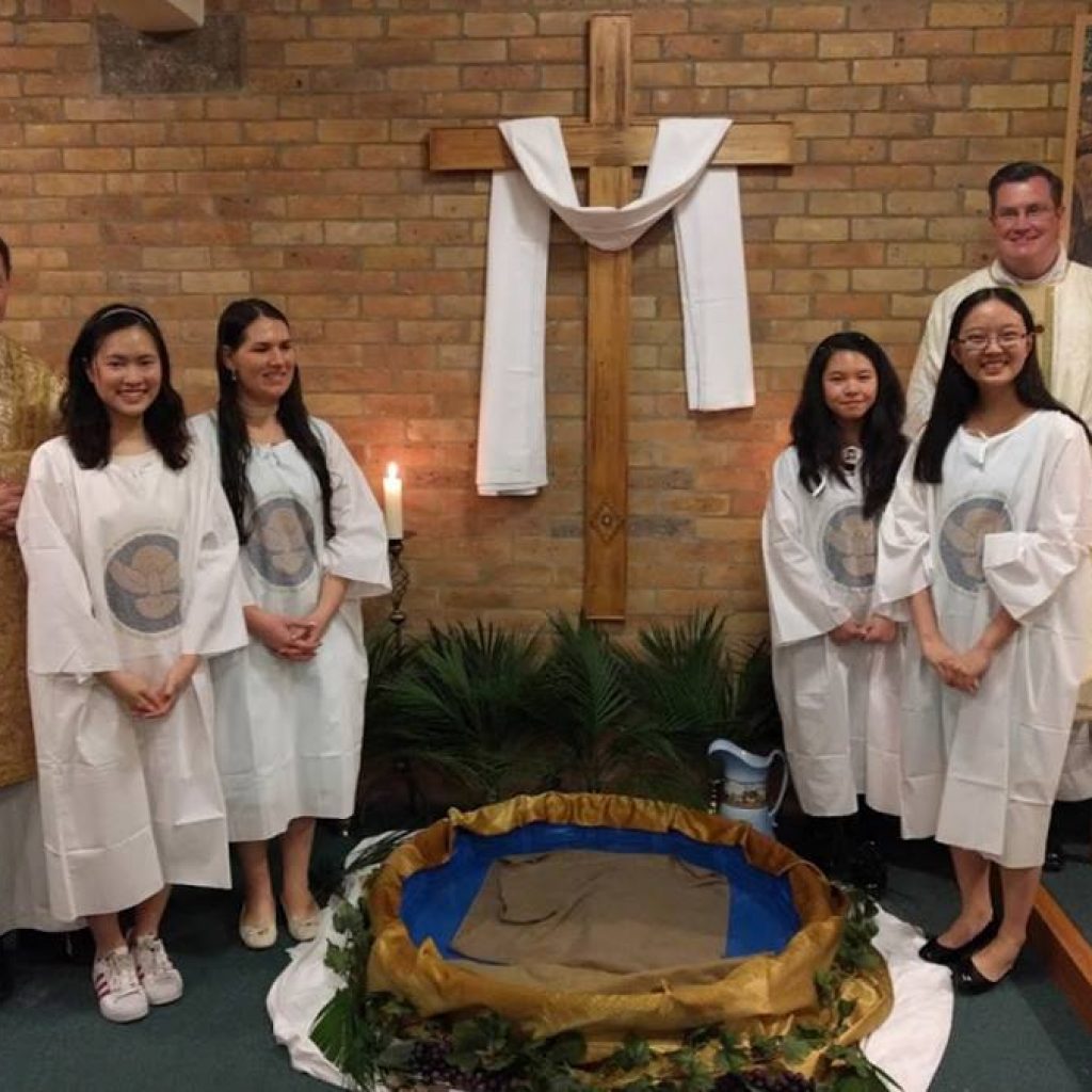 THE JOY OF THE NEWLY BAPTISED ON EASTER NIGHT AT NEWMAN HOUSE