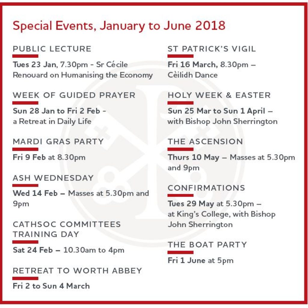 Special Events for 2018